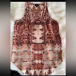 Mossimo Printed Racerback Top NWOT Size S